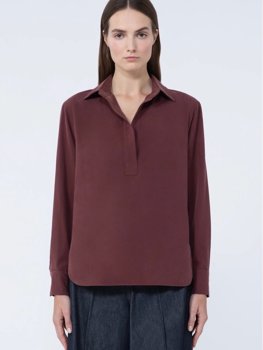 MaxMara Mirko Silk Crepe Popover